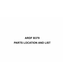 RICOH Options B379 ARDF Parts Catalog PDF download