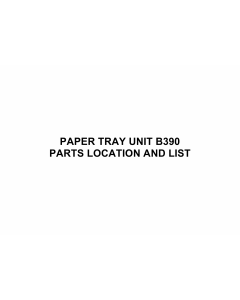 RICOH Options B390 PAPER-TRAY-UNIT Parts Catalog PDF download