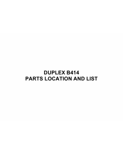 RICOH Options B414 DUPLEX Parts Catalog PDF download