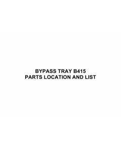 RICOH Options B415 BYPASS-TRAY Parts Catalog PDF download