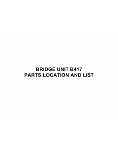RICOH Options B417 BRIDGE-UNIT Parts Catalog PDF download