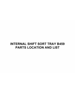 RICOH Options B459 INTERNAL SHIFT SORT TRAY Parts Catalog PDF download