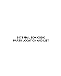 RICOH Options B471 MAIL-BOX-CS390 Parts Catalog PDF download