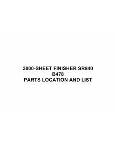 RICOH Options B478 3000-SHEET-FINISHER-SR840 Parts Catalog PDF download