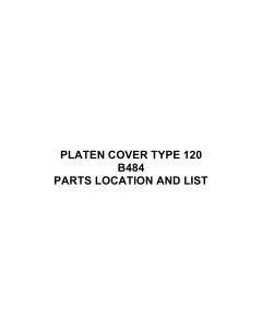 RICOH Options B484 PLATEN-COVER-TYPE-120 Parts Catalog PDF download