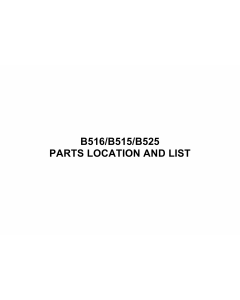 RICOH Options B516 B515 B525 Parts Catalog PDF download