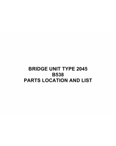 RICOH Options B538 BRIDGE-UNIT-TYPE-2045 Parts Catalog PDF download