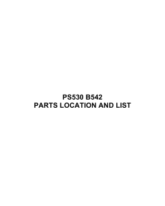 RICOH Options B542 PS530 Parts Catalog PDF download