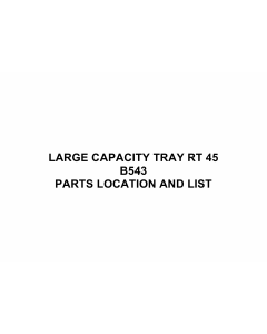 RICOH Options B543 LARGE-CAPACITY-TRAY-RT-45 Parts Catalog PDF download