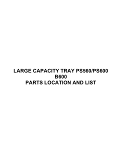 RICOH Options B600 LARGE-CAPACITY-TRAY-PS560-PS600 Parts Catalog PDF download