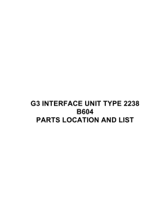 RICOH Options B604 G3-INTERFACE-UNIT-TYPE-2238 Parts Catalog PDF download