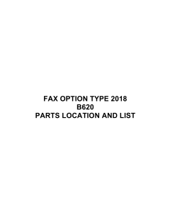 RICOH Options B620 FAX-OPTION-TYPE-2018 Parts Catalog PDF download