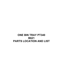 RICOH Options B621 ONE-BIN-TRAY-PT340 Parts Catalog PDF download