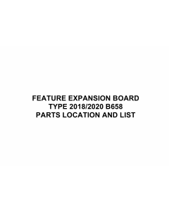 RICOH Options B658 FEATURE-EXPANSION-BOARD Parts Catalog PDF download