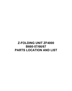 RICOH Options B660 Z-FOLDING-UNIT-ZF4000 Parts Catalog PDF download