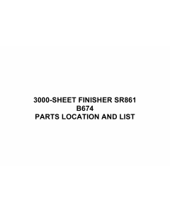 RICOH Options B674 3000-SHEET-FINISHER-SR861 Parts Catalog PDF download
