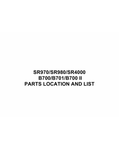 RICOH Options B700II B701 SR970-SR980-SR4000 Parts Catalog PDF download