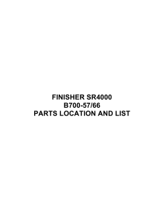 RICOH Options B700 FINISHER-SR4000 Parts Catalog PDF download