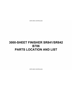 RICOH Options B706 3000-SHEET-FINISHER Parts Catalog PDF download