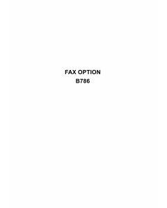 RICOH Options B786 FAX-OPTION Service Manual PDF download