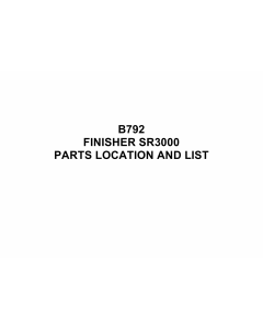 RICOH Options B792 FINISHER-SR3000 Parts Catalog PDF download