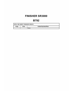 RICOH Options B792 FINISHER-SR3000 Service Manual PDF download