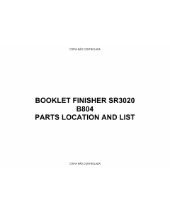 RICOH Options B804 BOOKLET-FINISHER-SR3020 Parts Catalog PDF download