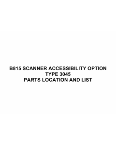 RICOH Options B815 SCANNER-ACCESSIBILITY-OPTION-TYPE-3045 Parts Catalog PDF download