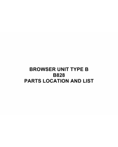RICOH Options B828 BROWSER-UNIT-TYPE-B Parts Catalog PDF download