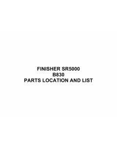 RICOH Options B830 FINISHER-SR5000 Parts Catalog PDF download