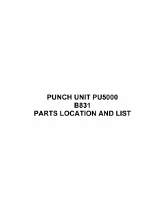 RICOH Options B831 PUNCH-UNIT-PU5000 Parts Catalog PDF download