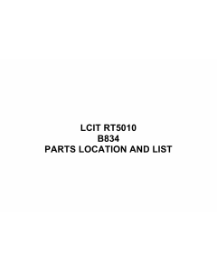 RICOH Options B834 LCIT-RT5010 Parts Catalog PDF download