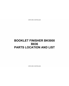 RICOH Options B836 BOOKLET-FINISHER-BK5000 Parts Catalog PDF download