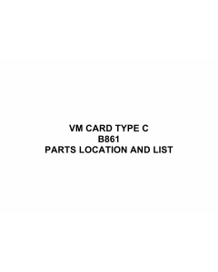 RICOH Options B861 VM-CARD-TYPE-C Parts Catalog PDF download