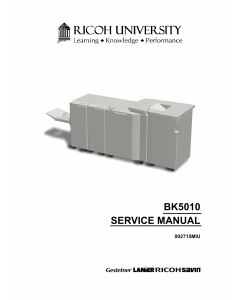 RICOH Options BK5010 Booklet-Maker Service Manual PDF download