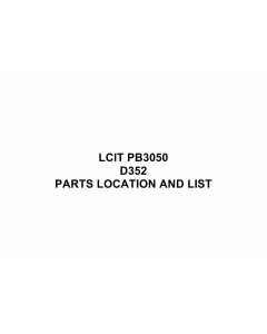 RICOH Options D352 LCIT-PB3050 Parts Catalog PDF download