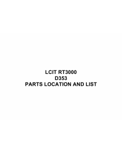 RICOH Options D353 LCIT-RT3000 Parts Catalog PDF download