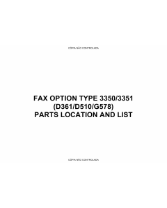 RICOH Options D361 D510 G578 FAX-OPTION-TYPE-3350-3351 Parts Catalog PDF download