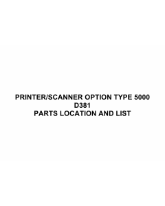RICOH Options D381 PRINTER-SCANNER-OPTION-TYPE-5000 Parts Catalog PDF download