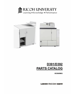 RICOH Options D391 D392 PERFECT-BINDER-GB5000 Parts Catalog PDF download