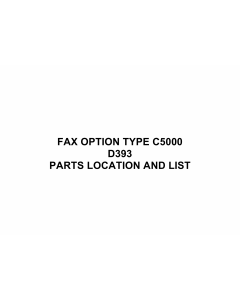 RICOH Options D399 FAX-OPTION-TYPE-C5000 Parts Catalog PDF download