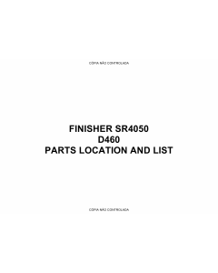 RICOH Options D460 FINISHER-SR4050 Parts Catalog PDF download