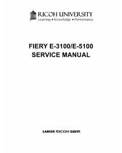 RICOH Options E-3100 E-5100 D480 D479 Service Manual