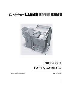 RICOH Options G080 G367 Parts Catalog PDF download
