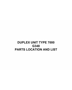 RICOH Options G348 DUPLEX-UNIT-TYPE-7000 Parts Catalog PDF download