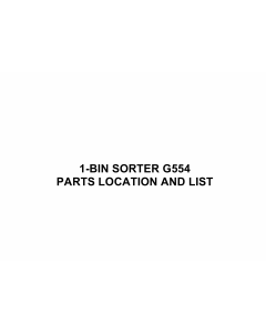 RICOH Options G554 1-BIN-SORTER Parts Catalog PDF download