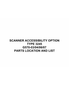 RICOH Options G570 SCANNER-ACCESSIBILITY-TYPE-3245 Parts Catalog PDF download