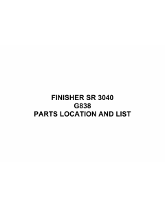 RICOH Options SR3040 G838 FINISHER Parts Catalog PDF download