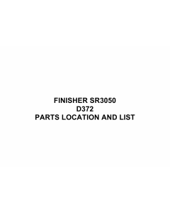 RICOH Options SR3050 D372 FINISHER Parts Catalog PDF download