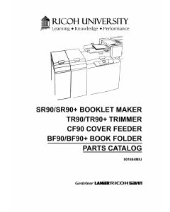 RICOH Options SR90 TR90 CF90 BF90 BOOKLET-MAKER TRIMMER COVER-FEEDER Parts Catalog PDF download